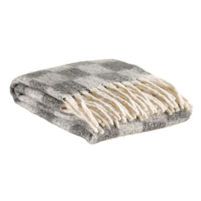 Plaid ISABEL DAMIER ARDOISE